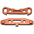 Alum. Rear Arm Mount (Copper): RC8