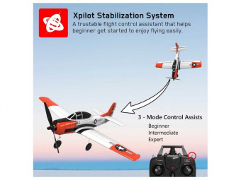 Радиоуправляемый самолет Volantex RC 761-9 T28 400мм 2.4G 4ch LiPo RTF with Gyro
