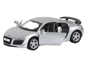 Машина ''АВТОПАНОРАМА'' Audi R8 GT, серебро, 1/43, инерция, в/к 17,5*12,5*6,5 см