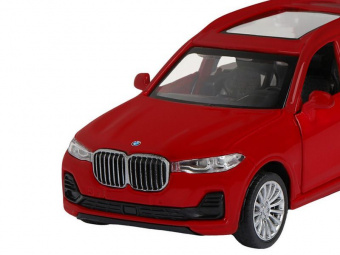 Машина АВТОПАНОРАМА BMW X7, 1/44, красный металлик, откр. двери, в/к 17,5*12,5*6,5 см
