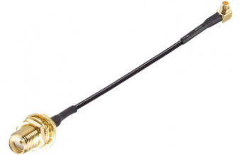 Разъем угловой MMCX TO SMA Female (inner hole)
