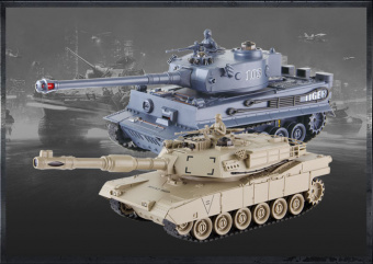 Танковый бой TIGER + Abams