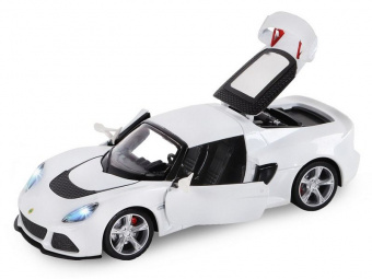 Машина ''АВТОПАНОРАМА'' Lotus Exige S, белый, 1/22, свет, звук, в/к 24,5*12,5*10,5 см