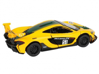 Машина ''АВТОПАНОРАМА'' Mclaren P1™ GTR, желтый, 1/32, свет, звук, инерция, в/к 17,5*12,5*6,5 см