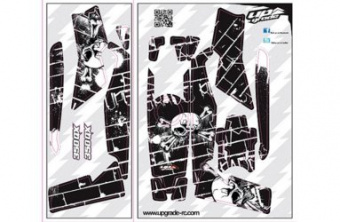 Комплект наклеек Upgrade R/C на капот Blade 350 QX Skin Skull Black