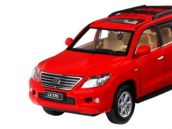 Машина ''АВТОПАНОРАМА'' Lexus LX570, красный, 1/32, свет, звук, инерция, в/к 17,5*13,5*9 см