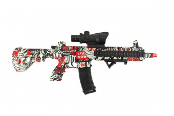 Автомат M416 стреляющий орбизами Красный