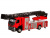 Машина АВТОПАНОРАМА Volvo пожарная машина-лестница, красный, 1/50, свет, звук, в/к 28*14*10 см