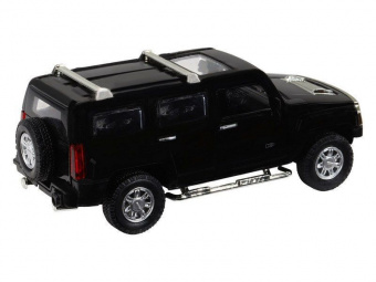 Машина ''АВТОПАНОРАМА'' Hummer H3, черный, 1/32, свет, звук, инерция, в/к 17,5*13,5*9 см