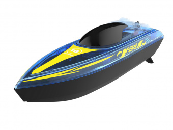 Радиоуправляемый катер Flytec V555 (голубой) с подсветкой 2.4G RTR