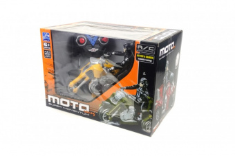 Радиоуправляемый мотоцикл Moto Super Momentum (30 см, 1/10, свет фар) Желтый