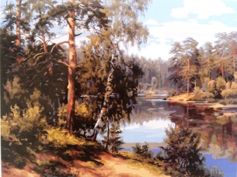 Река. Картина по номерам 40х50
