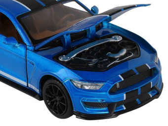 Машина АВТОПАНОРАМА Ford Shelby GT350, синий, 1/32, свет, звук, инерция, в/к 17,5*13,5*9 см