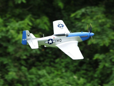 Радиоуправляемый самолет Top RC P-51D Pro синий 750мм flight controller PNP