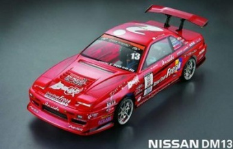 Кузов не окрашенный Nissan DM13 Silvia S13 One Via с отражателями, спойлерами 1:10