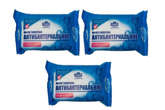 БМЗ Мыло антибактериальное туалетное, твёрдое для рук, лица, тела