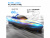 Радиоуправляемый катер Flytec V555 (голубой) с подсветкой 2.4G RTR