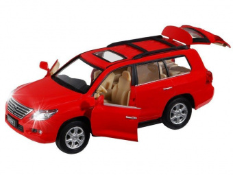 Машина ''АВТОПАНОРАМА'' Lexus LX570, красный, 1/32, свет, звук, инерция, в/к 17,5*13,5*9 см