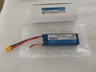 Аккумулятор Li-Po Spard 1700mAh, 11,1V, 25C, XT60