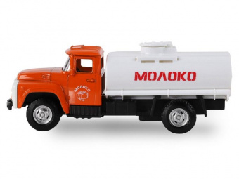 Машина ''АВТОПАНОРАМА'' Молоко, 1:52, цвет оранжевый, инерция, в/к 16,1*6,1*7,6 см