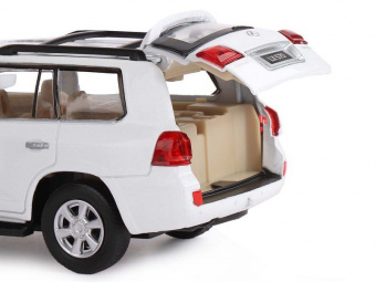 Машина ''АВТОПАНОРАМА'' Lexus LX570, белый, 1/32, свет, звук, инерция, в/к 17,5*13,5*9 см