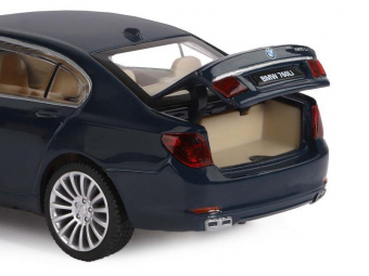 Машина ''АВТОПАНОРАМА'' BMW 760LI, синий, 1/34, свет, звук, инерция, в/к 17,5*13,5*9 см