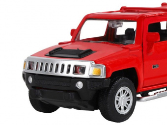 Машина АВТОПАНОРАМА Hummer H3, красный, 1/43, инерция, в/к 17,5*12,5*6,5 см