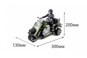 Радиоуправляемый мотоцикл Moto Super Momentum (30 см, 1/10, свет фар) Зеленый