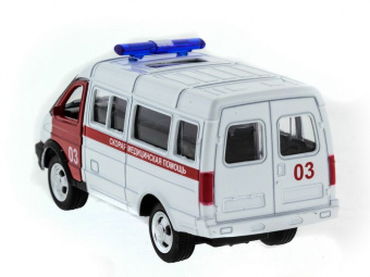 Машина ''АВТОПАНОРАМА'' инерц. ГАЗель (скорая) 1/50, в/к 14,5*8*5,5 см