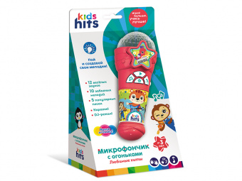 Музыкальная игрушка Kids Hits Микрофончик с огоньками Любимые хиты