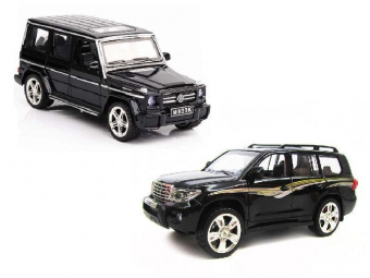 Машина XLG  TOYOTA PRADO/MERCEDES G55 M923J/M923K 1/24, свет, звук, инерция (1/8шт.) б/к