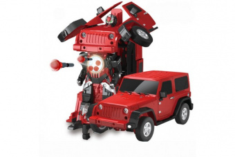 Трансформер Jeep Rubicon Red 1:14 (стреляет присосками)