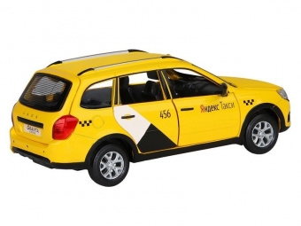 Машина ''АВТОПАНОРАМА'' Яндекс.Такси LADA GRANTA CROSS, желтый, 1/24, в/к 24,5*12,5*10,5 см