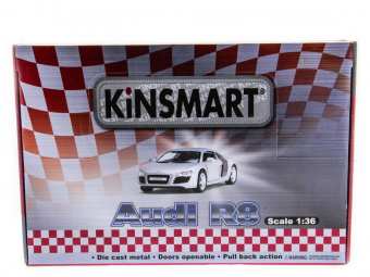 Машина Kinsmart AUDI R8 инерция (1/12шт.) 1:36 б/к