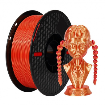 Филамент Kingroon PLA Dual Silk Red-Golden 1.75mm 1KG