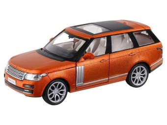 Машина ''АВТОПАНОРАМА'' 2013 Range Rover, оранжевый, 1/34, свет, звук, инерция, в/к 17,5*13,5*9 см