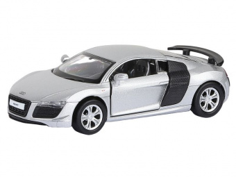 Машина ''АВТОПАНОРАМА'' Audi R8 GT, серебро, 1/43, инерция, в/к 17,5*12,5*6,5 см