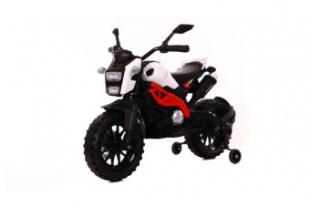 Детский электромобиль мотоцикл Harley Davidson Красно-белый