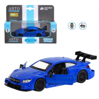 Машина АВТОПАНОРАМА Mercedes-AMG C 63 DTM, синий, 1/43, инерция, откр. двери, в/к 17,5*12,5*6,5