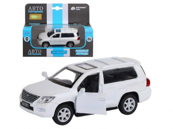 Машина ''АВТОПАНОРАМА'' Lexus LX570, белый, 1/43, инерция, в/к 17,5*12,5*6,5 см