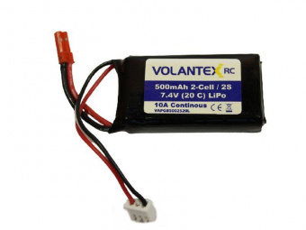 Аккумулятор Li-Po 500mAh, 7,4V JST для самолета Volantex RC Mustang