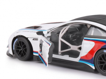 Машина ''АВТОПАНОРАМА'' BMW M6 GT3, белый, 1/24, свет, звук, в/к 24,5*12,5*10,5 см