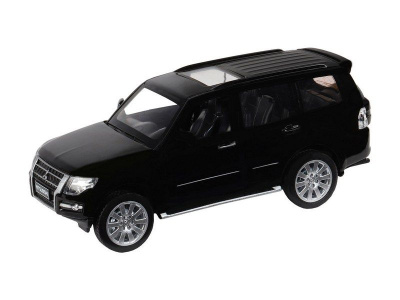 Машина ''АВТОПАНОРАМА'' Mitsubishi Pajero 4WD Tubro, черный, 1/33, свет, звук, в/к 17,5*13,5*9 см