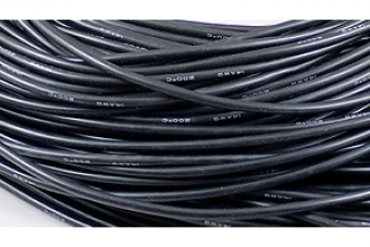 Провод силиконовый AWG 14#(2.08 мм2) черный 1 метр