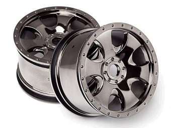 Диски трак 1/8 - WARLOCK BLACK CHROME (83x56mm/2шт) 17mm Hex Hub