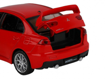 Машина АВТОПАНОРАМА Mitsubishi Lancer Evolution, 1/32, красный, свет, звук, в/к 17,5*12,5*6,5 см
