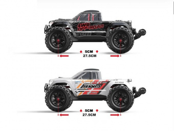 Радиоуправляемый монстр MJX Hyper Go 10208 (черный) Brushless 4WD 2.4G LED 1/10, без ЗУ и акб