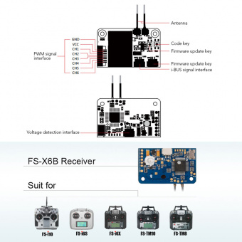 FS-X6B Receiver 6CH