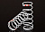 Пружины, shock, белые (GTR long) (0.623 rate orange) (1 pair)
