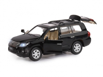 Машина ''АВТОПАНОРАМА'' Lexus LX570, черный, 1/32, свет, звук, инерция, в/к 17,5*13,5*9 см